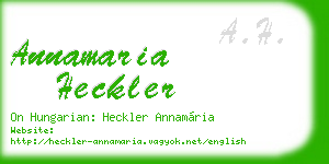 annamaria heckler business card